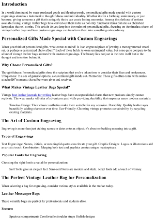 Personalized Gifts Made Special with Custom Engravings