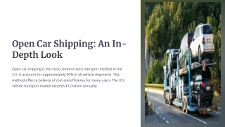 open car shipping an in depth look