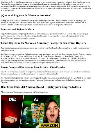 Registro de marca en Amazon: protege tus productos con Brand Registry