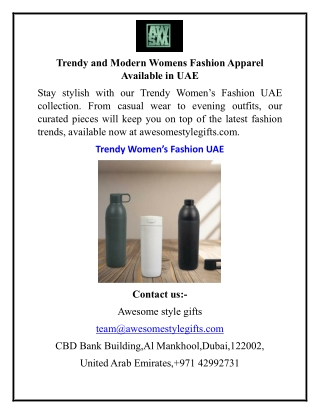 Trendy and Modern Womens Fashion Apparel Available in UAE