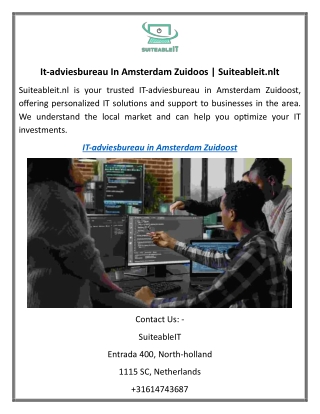 it adviesbureau in amsterdam zuidoos suiteableit