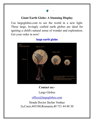 Giant Earth Globe A Stunning Display