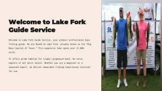 Lake Fork fishing packages