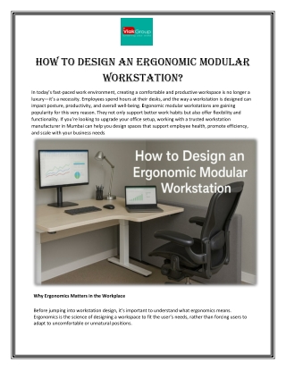 how to design an ergonomic modular workstation