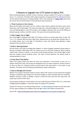 5 reasons to upgrade your cctv system to dahua