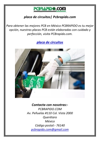 placa de circuitos| Pcbrapido.com