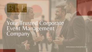 Your Trusted Corporate Event Management Company