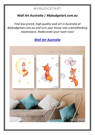 Wall Art Australia | Mybudgetart.com.au