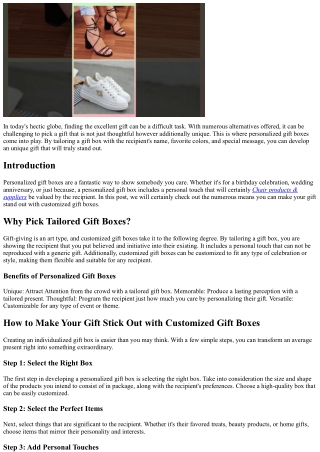 Just how to Make Your Gift Stick Out with Customized Gift Boxes