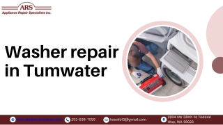 Get Fast & Reliable Washer Repair in Tumwater