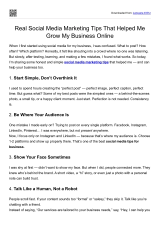 Social Media Marketing Tips