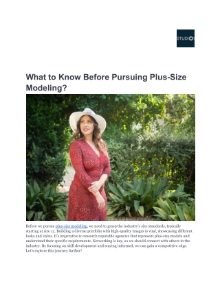 What to Know Before Pursuing Plus-Size Modeling-Studio1.us