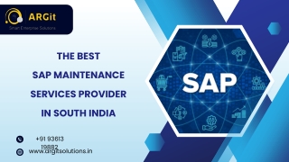 The Best Sap Maintenance Services Provider In South India