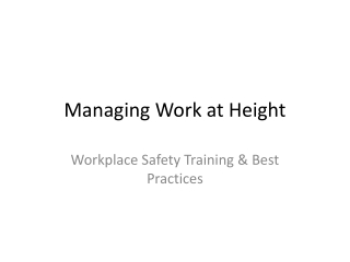 managing work at height