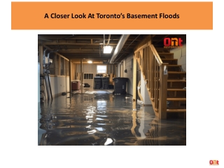 A Closer Look At Toronto’s Basement Floods