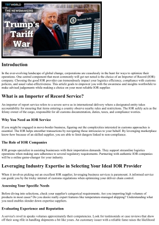 Harnessing Specialized Field Expertise for Ideal Purchaser of Record (IOR) Choos