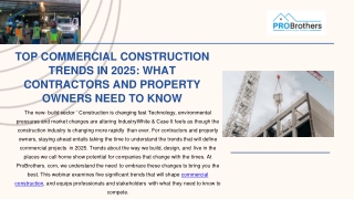 Top Commercial Construction Trends in 2025 What Contractors and Property Owners Need to Know