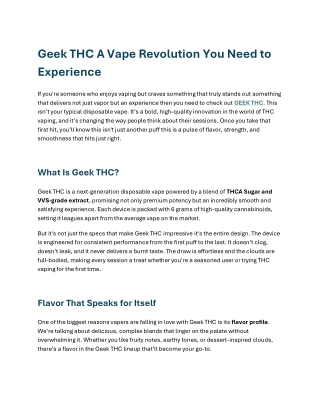 geek thc a vape revolution you need to experience