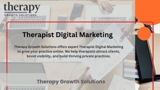 Therapist Digital Marketing - Therapy Growth Solutions
