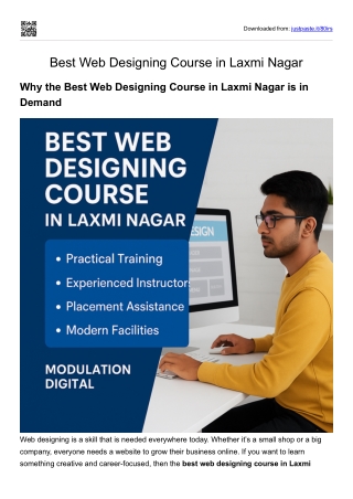 Best Web Designing Course in Laxmi Nagar