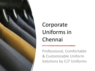 Corporate Uniforms in Chennai