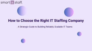 How to Choose the Right IT Staffing Company