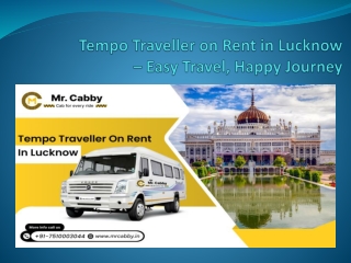 Tempo Traveller on Rent in Lucknow – Mr. Cabby