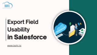 export field usability in salesforce