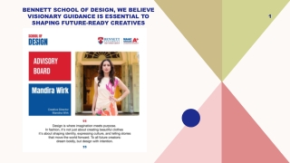 Bennett School of Design, we believe visionary guidance is essential to shaping future-ready creatives, bennett.edu.in