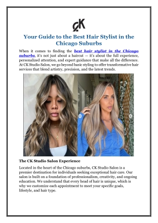 Your Guide to the Best Hair Stylist in the Chicago Suburbs