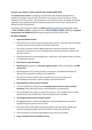Cosmetic Lasers Market