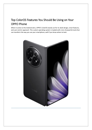 Top ColorOS Features You Should Be Using on Your OPPO Phone