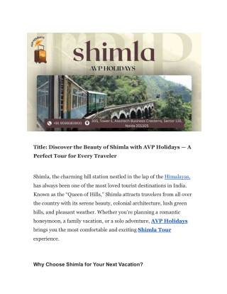 Shimla Tourists