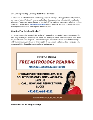 free astrology reading unlocking the mysteries