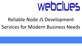 reliable node js development services for modern