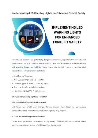 implementing led warning lights for enhanced
