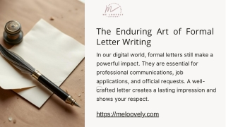 the enduring art of formal letter writing