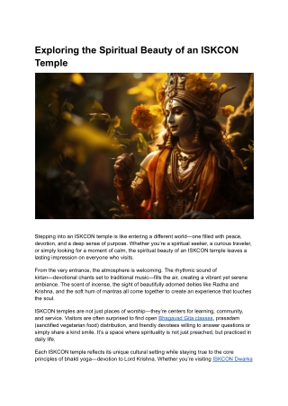Discover Peace and Divinity at the Majestic ISKCON Temple