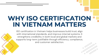 ISO certification in Vietnam  | Quality Control Certification