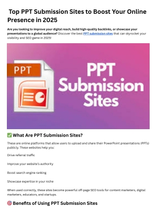 top ppt submission sites to boost your online