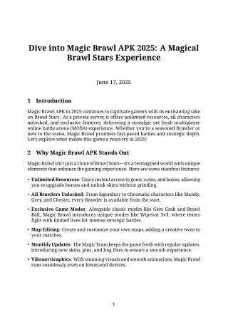 Dive into Magic Brawl APK 2025: A Magical Brawl Stars Experience