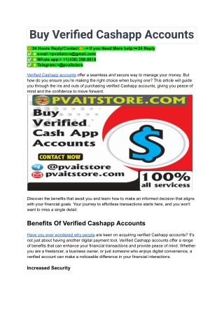 Buy Verified Cashapp Accounts