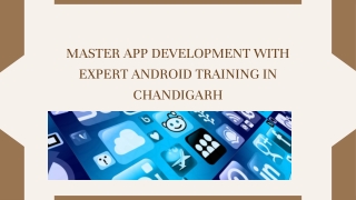 master app development with expert android