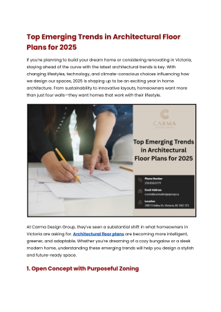 Top Emerging Trends in Architectural Floor Plans for 2025