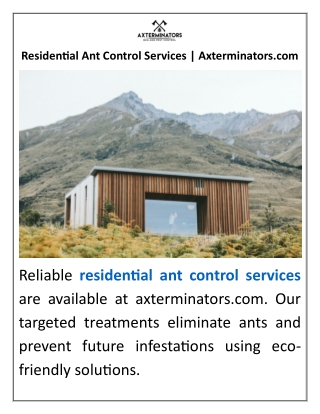 residential ant control services axterminators com