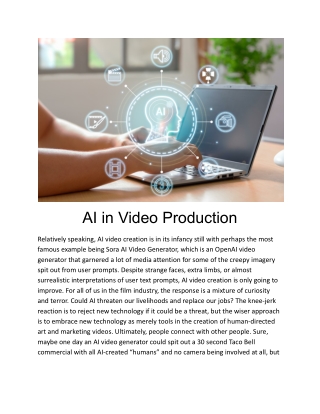 AI in Video Production