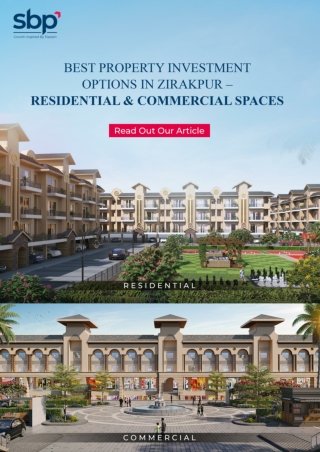 Best Property Investment Options in Zirakpur-Residential & Commercial Spaces