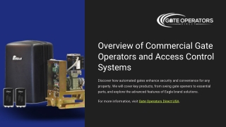 overview of commercial gate operators and access