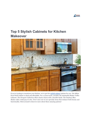 Top 5 Stylish Cabinets for Kitchen Makeover-AAADistributor