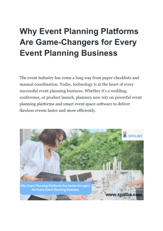 Why Event Planning Platforms Are Game-Changers for Every Event Planning Business